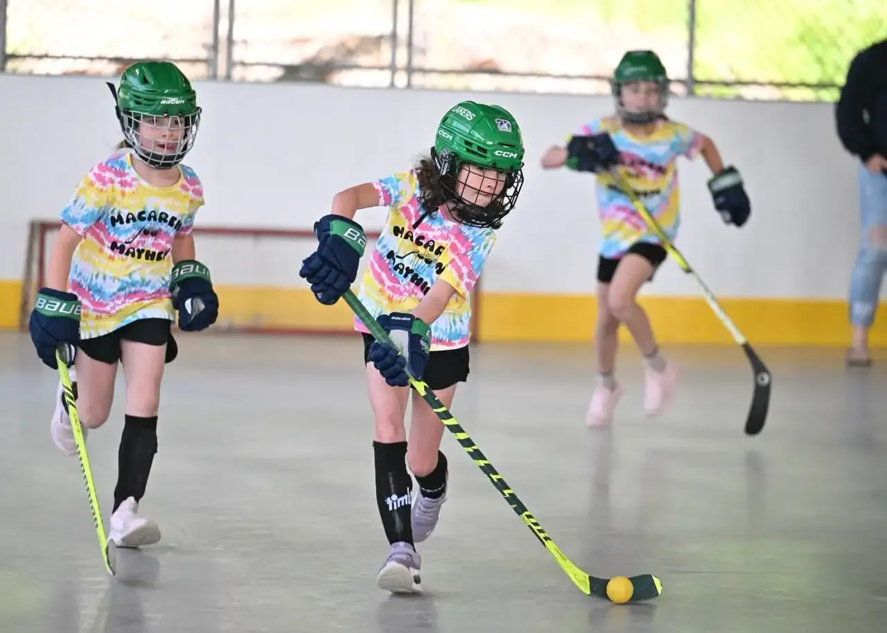 Players and families at NoahStrong Day ball hockey tournament